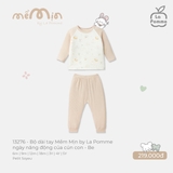 (6M-4Y) LP - Bộ dài tay Mềm Mịn by La Pomme ngày năng động của cún con - Be