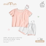 (6M-2Y) LP - Bộ cộc tay La Pomme họa tiết sinh động - Hồng