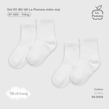 (SML) LP - Set 02 đôi tất La Pomme mềm mại - Trắng