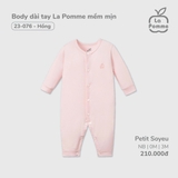 (0M-3M) LP - Body dài tay La Pomme mềm mịn - Hồng