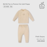 (NB-3M) LP - Bộ Dài Tay La Pomme Cúc lệch Puppy - Be Puppy