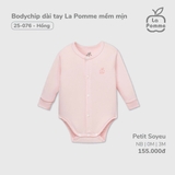 (0M-3M) LP - Body chip dài tay La Pomme mềm mịn - Hồng