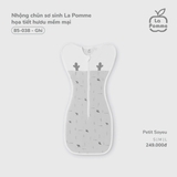 (SML) LP - Nhộng chũn sơ sinh La Pomme họa tiết hươu mềm mại - Ghi