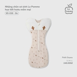 (SML) LP - Nhộng chũn sơ sinh La Pomme họa tiết hươu mềm mại - Be