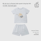 (6M-2Y) LP - Bộ cộc tay La Pomme lượn quanh cùng bạn thỏ - Xanh biển