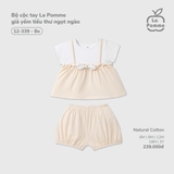 (6M-2Y) LP S40 - Bộ cộc tay La Pomme giả yếm tiểu thư ngọt ngào - Hồng (Be)