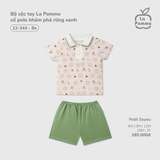 (6M-2Y) LP - Bộ cộc tay La Pomme cổ polo khám phá rừng xanh - Be