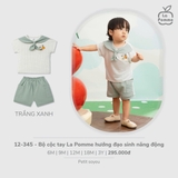 (6M-2Y) LP - Bộ cộc tay La Pomme hướng đạo sinh năng động - Trắng Xanh