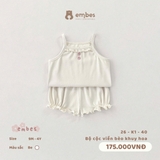(9M-3Y) EMBES - Bộ cộc viền bèo khuy hoa - 26-K1-40