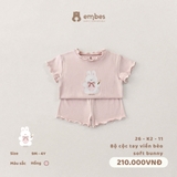 (9M-3Y) EMBES - Bộ cộc tay viền bèo soft bunny - 26-K2-11