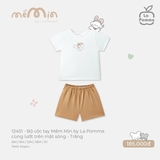 (6M-2Y) LP - Bộ cộc tay Mềm Mịn by La Pomme cùng lướt trên mặt sóng - Trắng