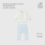 (NB-3M) LP - Bộ dài tay cúc thẳng La Pomme đại dương diệu kỳ - Xanh nhạt