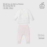 (NB-3M) LP - Bộ dài tay cúc lệch La Pomme đại dương diệu kỳ - Hồng
