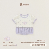 (9M-3Y) EMBES - Bộ cộc tay embes lovely friends - 26-K2-21