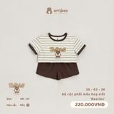 (9M-3Y) EMBES - Bộ cộc phối màu hoạ tiết Besties - 26-K2-36