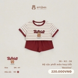 (9M-3Y) EMBES - Bộ cộc phối màu hoạ tiết Besties - 26-K2-36