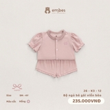 (9M-3Y) EMBES - Bộ ngủ bé gái viền bèo - 26-K3-12