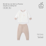 (NB-3M) LP - Bộ dài tay cúc lệch La Pomme chuyến xe mộng mơ - Be