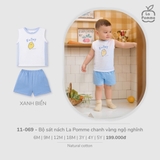 (6M-4Y) LP - Bộ sát nách La Pomme chanh vàng ngộ nghĩnh - Xanh biển
