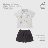 (9M-4Y) LP - Bộ cộc tay La Pomme cổ polo chơi cùng mình nhé - Ghi