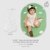 (3M-9M) LP - Body sát nách kèm băng đô La Pomme Deluxe bữa tiệc xinh yêu - Trắng