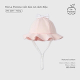 (44CM-52CM) LP - Mũ La Pomme viền bèo nơ cách điệu - Hồng