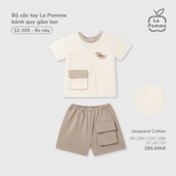 (6M-4Y) LP - Bộ cộc tay La Pomme bánh quy giòn tan - Be Nâu