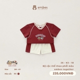 (9M-3Y) EMBES - Bộ cộc thể thao phối màu embes Together - 26-K3-18