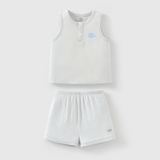 (6M-2Y) NOUS - Bộ ba lỗ màu xám in họa tiết - 12-18M