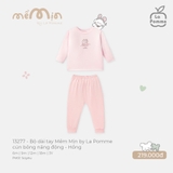 (6M-2Y) LP - Bộ dài tay Mềm Mịn by La Pomme cún bông năng động - Hồng