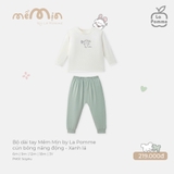 (6M-2Y) LP - Bộ dài tay Mềm Mịn by La Pomme cún bông năng động - Xanh lá