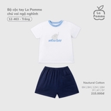 (6M-4Y) LP - Bộ cộc tay La Pomme chú voi ngộ nghĩnh - Trắng
