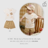 (6M-4Y) LP - Bộ cộc tay La Pomme trái táo siêu ngầu - Be