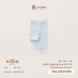 (9M-3Y) EMBES - Quần legging hoạ tiết kẻ Childhood dream - 26-K4-04