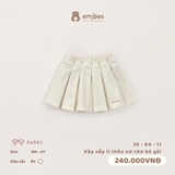 (9M-3Y) EMBES - Váy xếp li thêu nơ cho bé gái - 26-K4-11