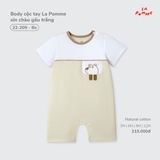 (3M-12M) LP - Body cộc tay La Pomme xin chào gấu trắng - Be