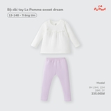 (6M-2Y) LP - Bộ dài tay La Pomme sweet dream - Trắng Tím