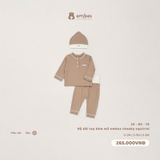 EMBES - Bộ dài tay kèm mũ embes cheeky squirrel - 26-B5-10