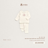 EMBES - Bộ dài bé gái phối bèo 'Autumn Bunny' be - 26-K5-06