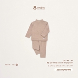 EMBES - Bộ giữ nhiệt cao cổ 'Enjoy fall' nâu - 26-K6-07