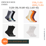 Tất cổ cao Hoka Crew Run Socks