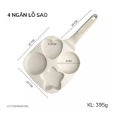 hảo 4 ngăn chống dính nhiều hình