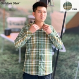 WEG Mens long sleeve flannel shirt