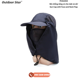 Sun Cap with Face and Neck Flap