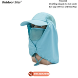 Sun Cap with Face and Neck Flap