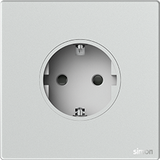 Bộ Ổ Cắm Schuko Vuông Màu Bạc Simon M7 Gem Diamond Silver Mã 661687G-4E