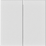 Bộ Công Tắc Đôi Trung Gian Vuông Màu Trắng Simon M7 Gem Diamond White Mã 661046G-4F