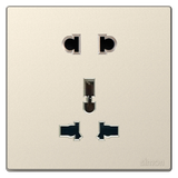Bộ Ổ Đơn 2 Chấu Và Ổ Đa Năng Vuông Màu Sâm panh Simon S6 581080V-46