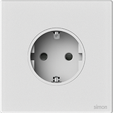 Bộ Ổ Cắm Schuko Vuông Màu Trắng Simon M7 Gem Diamond White Mã 661687G-4F