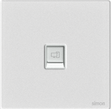 Bộ Ổ Cắm Mạng Cat6 Đơn Vuông Màu Trắng Simon M7 Gem Diamond White Mã 665218G-4F